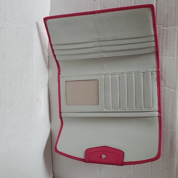 Coach Ashley Fuchsia Wallet Clutch Card Holder Women's Woman's Hot Pink - Picture 10 of 14